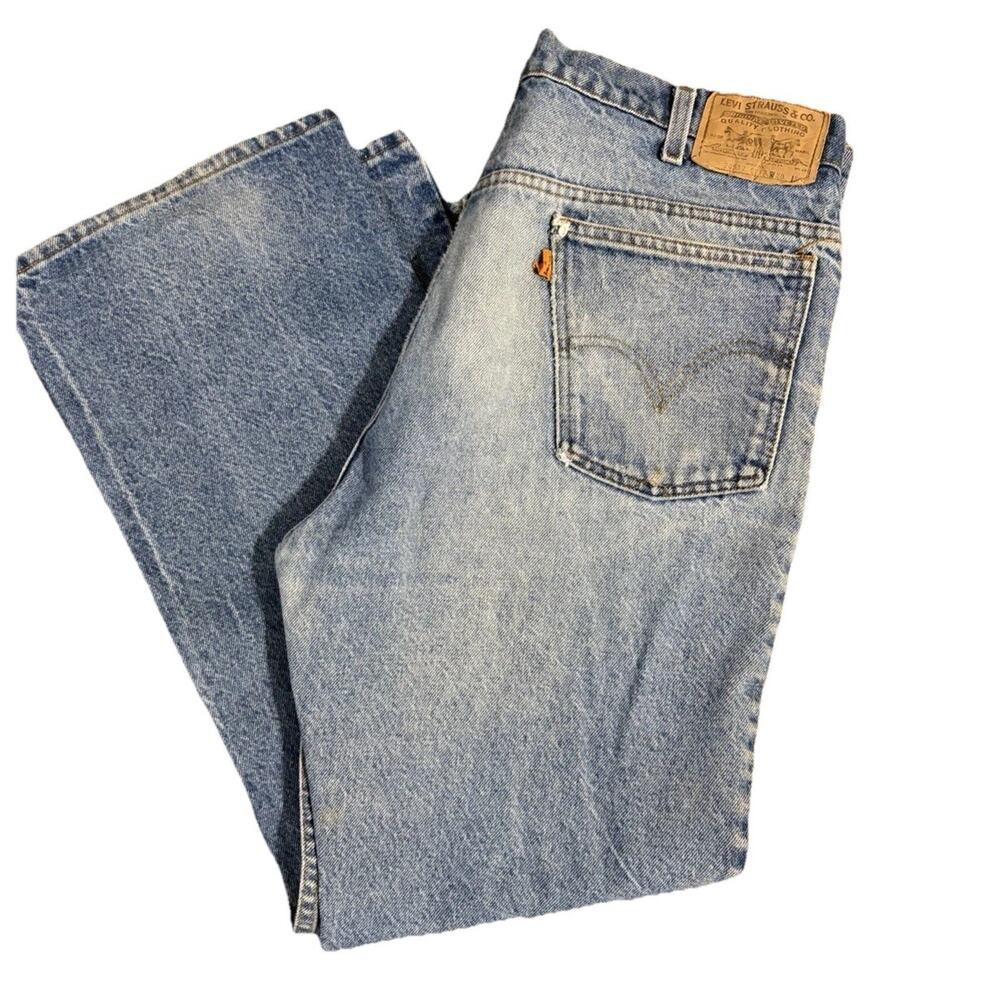 Vintage Levi’s 517 Orange Tab Bootcut Flair Talon Zipper USA made 36/29